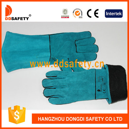 Синий сварщик перчатка-DLW621